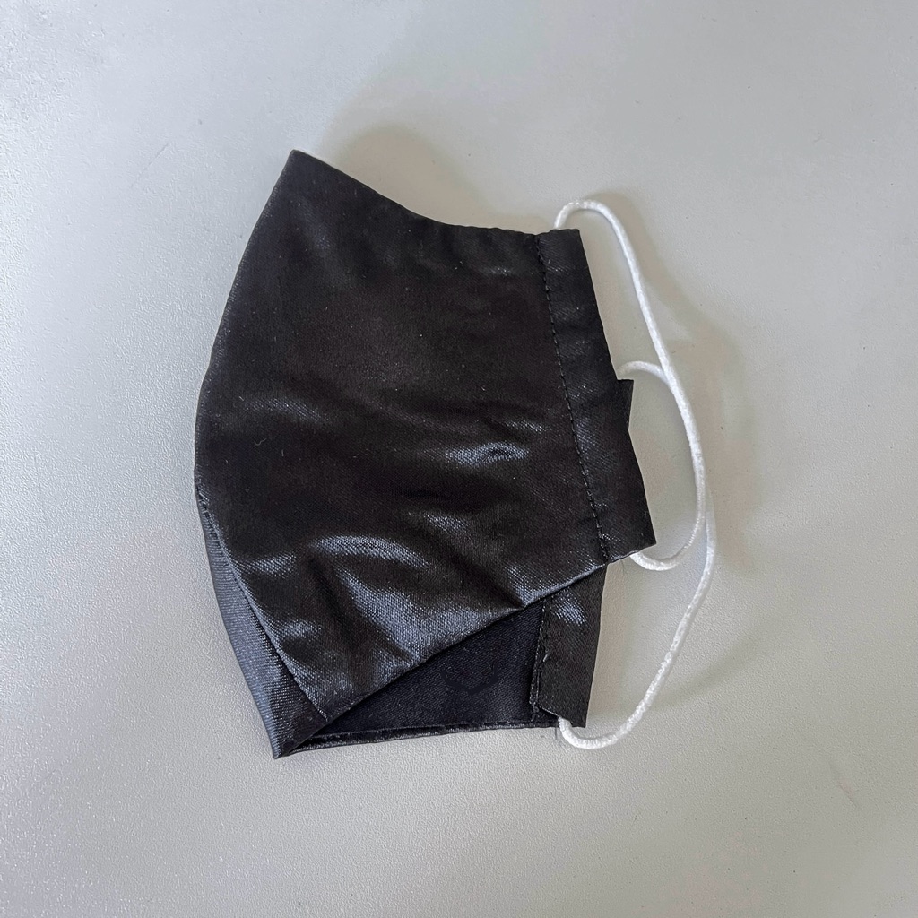 Black Satin Lined Face Mask